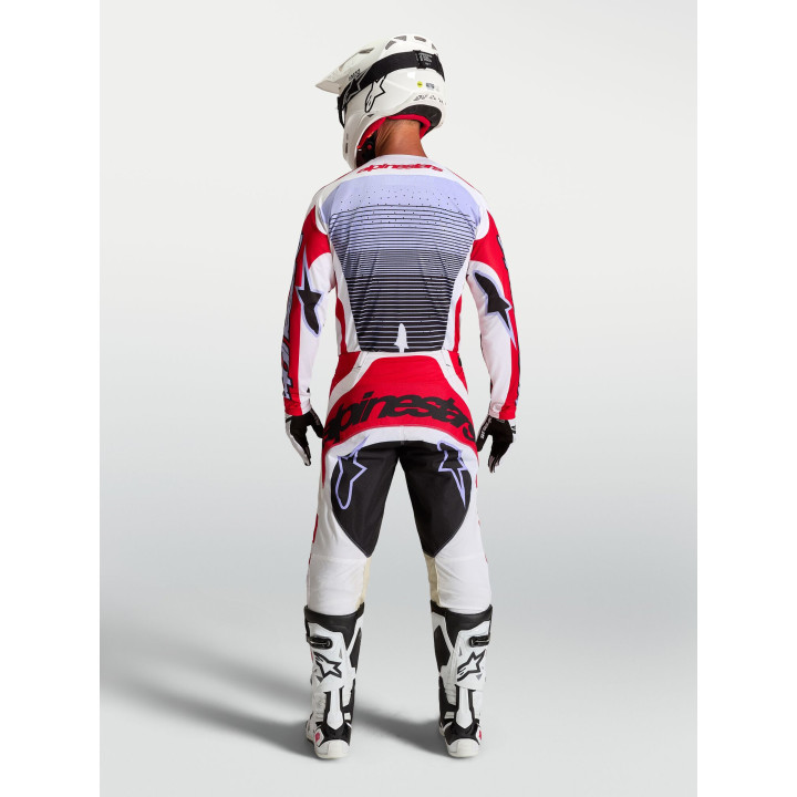 Tenue Alpinestars Techstar Maven rouge/blanc | Oxmoto
