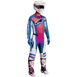 Tenue Alpinestars Techstar Maven blanc/corail | Oxmoto