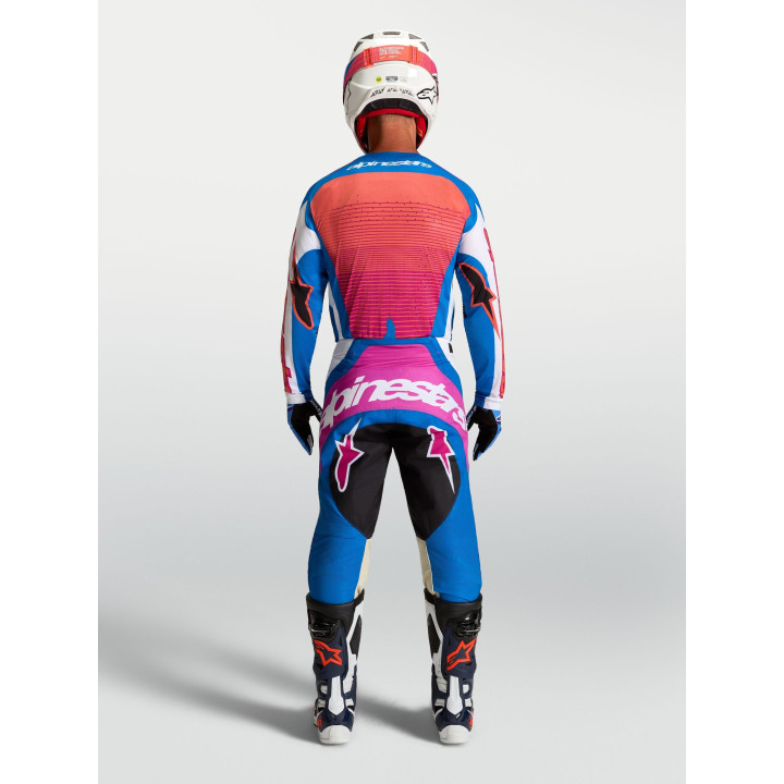Tenue Alpinestars Techstar Maven blanc/corail | Oxmoto