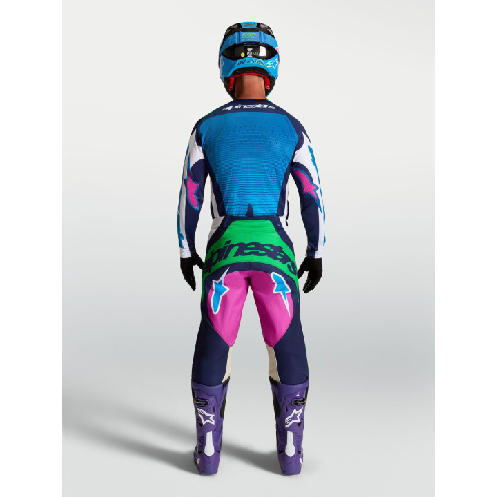 Tenue Alpinestars Techstar Maven blanc/bleu | Oxmoto