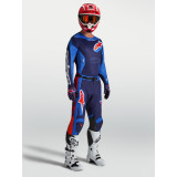 Tenue Alpinestars Racer Hunt bleu/rouge | Oxmoto