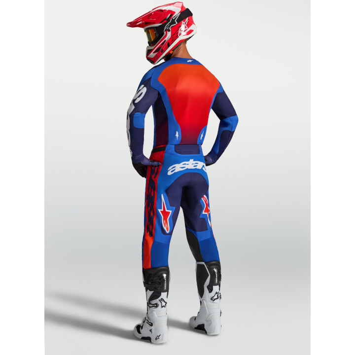 Tenue Alpinestars Racer Hunt bleu/rouge | Oxmoto
