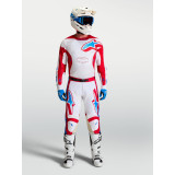 Tenue Alpinestars Racer Hunt blanc/rouge | Oxmoto