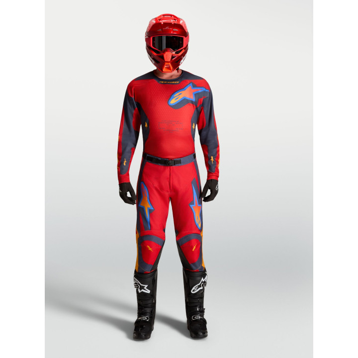 Tenue Alpinestars Racer Hunt rouge/gris | Oxmoto
