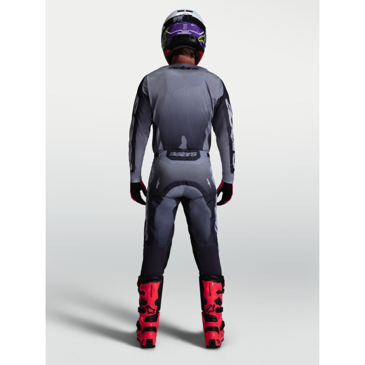 Tenue Alpinestars Racer Amber gris/blanc | Oxmoto