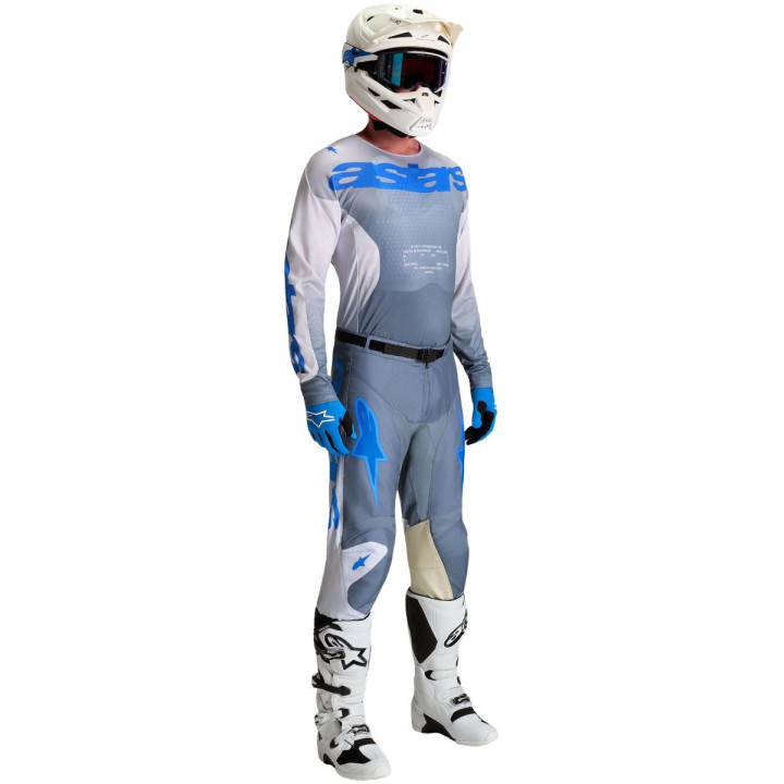 Tenue Alpinestars Racer Amber gris/bleu | Oxmoto
