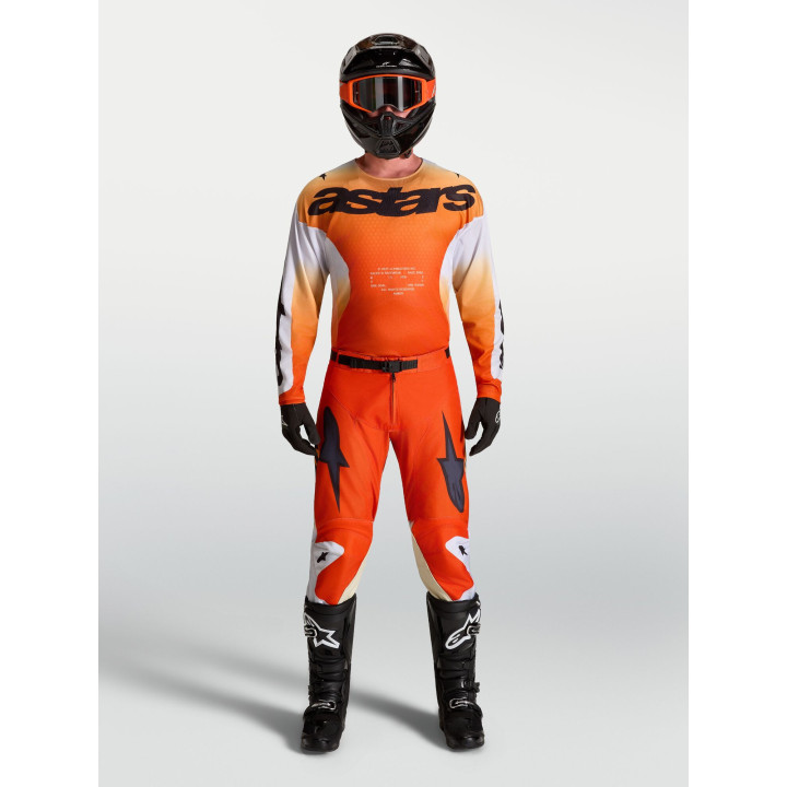 Tenue Alpinestars Racer Amber orange/blanc | Oxmoto