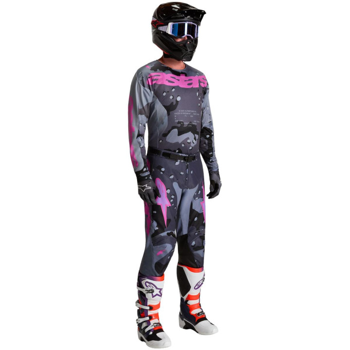 Tenue Alpinestars Racer Lone gris/violet | Oxmoto