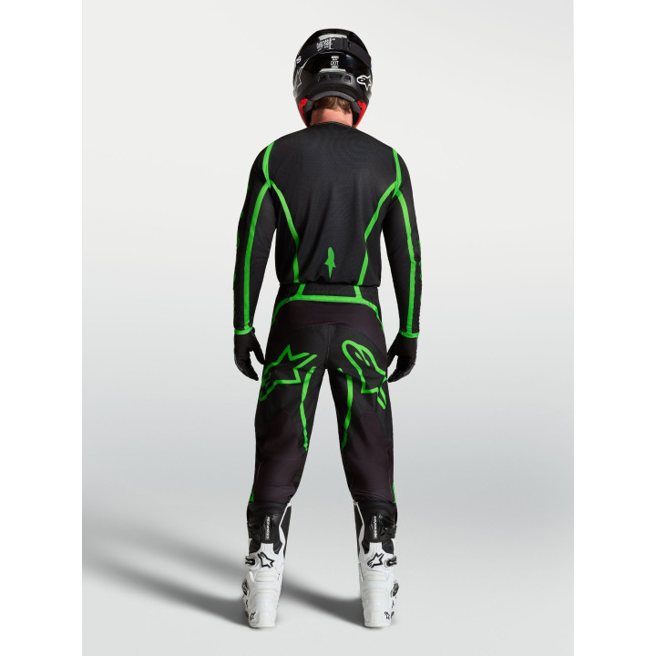 Tenue Alpinestars Fluid Apex V2 noir/vert | Oxmoto