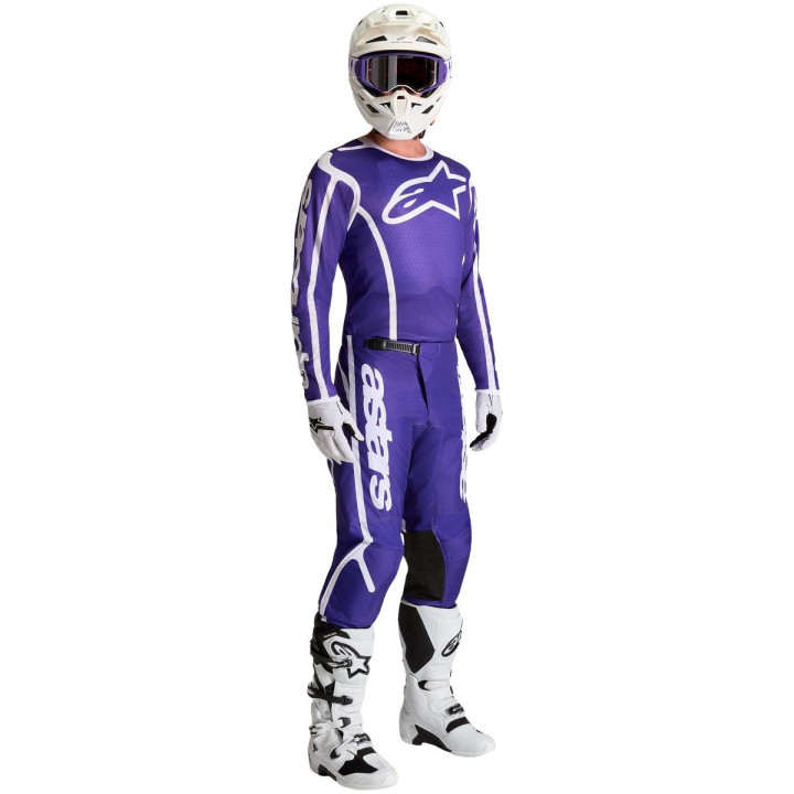 Tenue Alpinestars Fluid Apex V2 bleu/blanc | Oxmoto