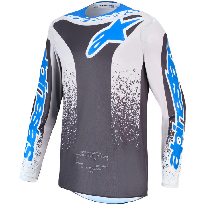 Tenue Alpinestars Fluid Drag gris/bleu | Oxmoto