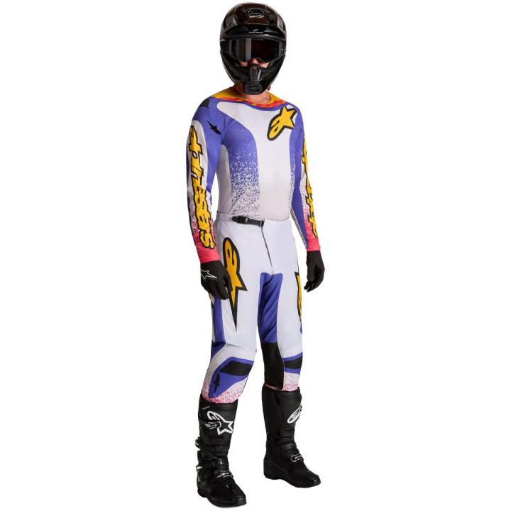 Tenue Alpinestars Fluid Drag blanc/bleu | Oxmoto