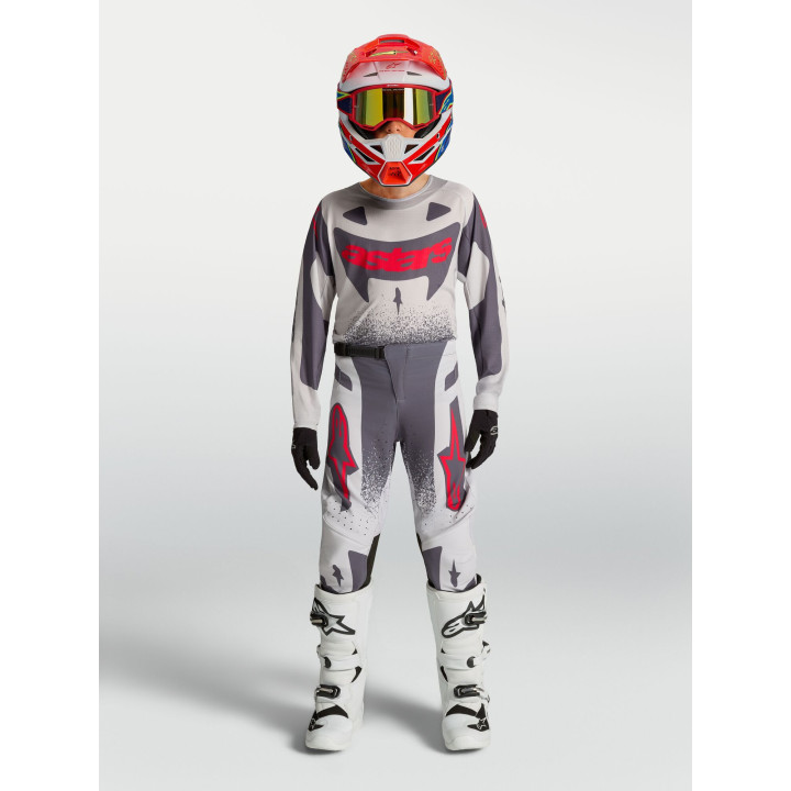 Tenue Alpinestars Enfant Supertech Swan gris | Oxmoto