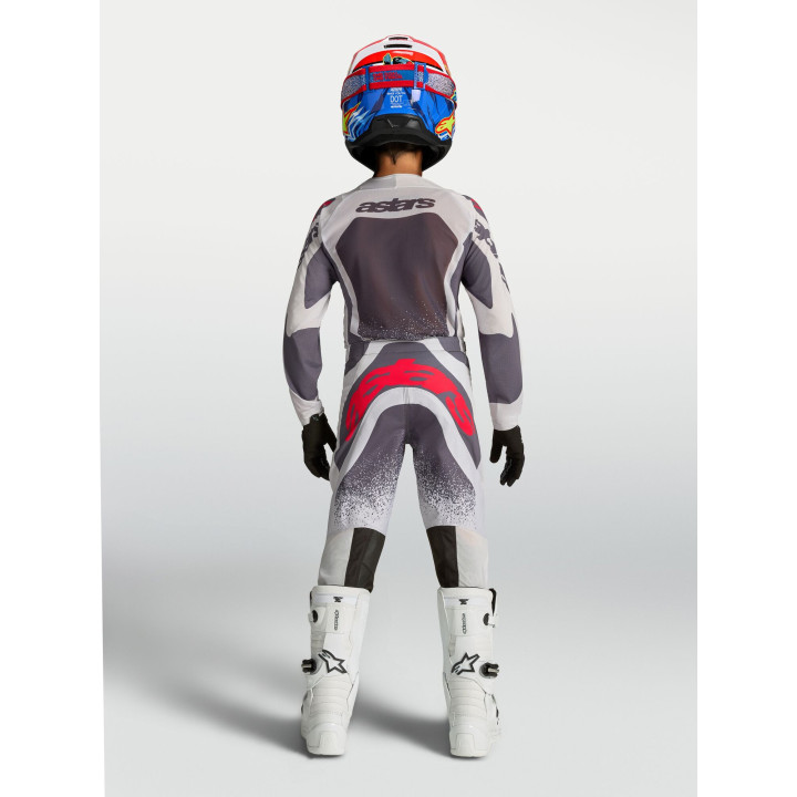 Tenue Alpinestars Enfant Supertech Swan gris | Oxmoto