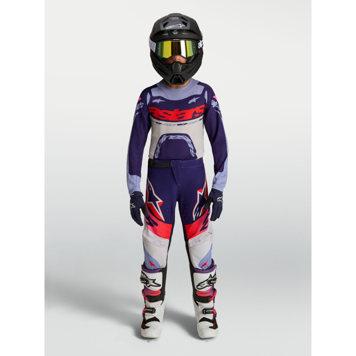 Tenue Alpinestars Enfant Supertech Dyna violet/rose | Oxmoto
