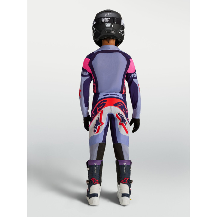 Tenue Alpinestars Enfant Supertech Dyna violet/rose | Oxmoto