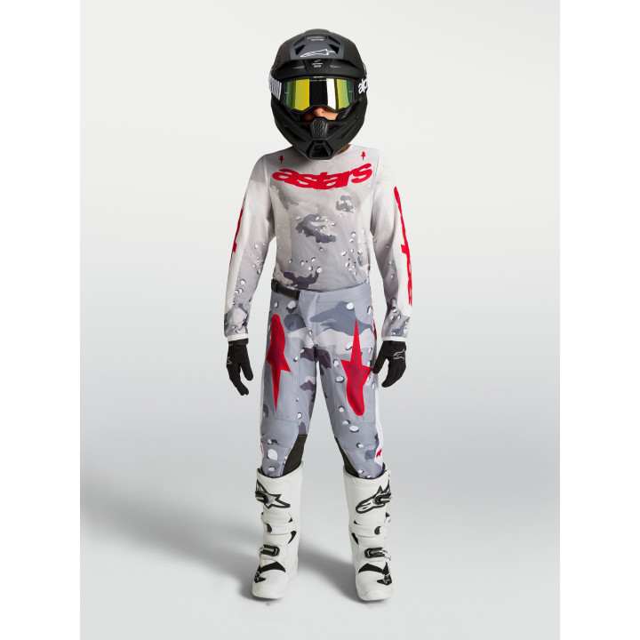 Tenue Alpinestars Enfant Fluid Lone gris/blanc | Oxmoto