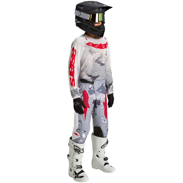 Tenue Alpinestars Enfant Fluid Lone gris/blanc | Oxmoto