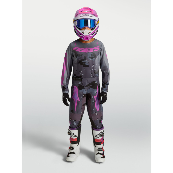 Tenue Alpinestars Enfant Fluid Lone gris/violet | Oxmoto
