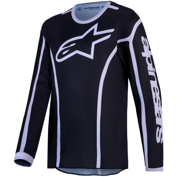 Tenue Alpinestars Enfant Fluid Apex V2 noir/argent | Oxmoto