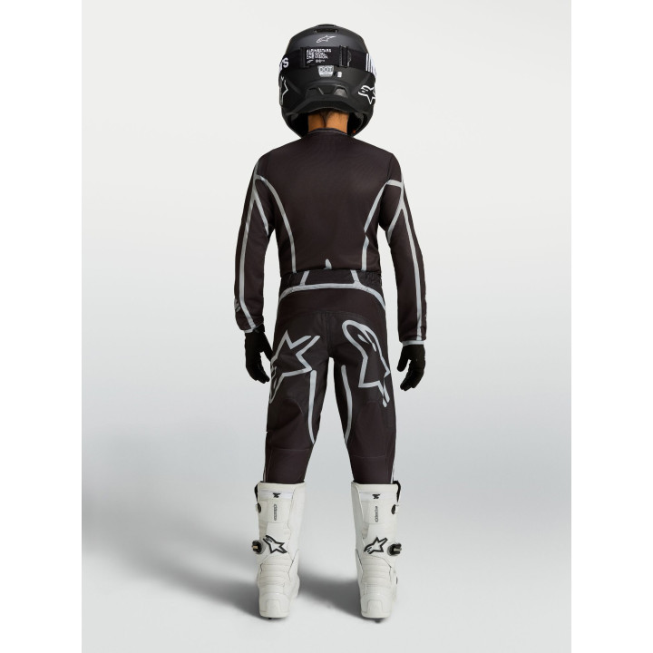 Tenue Alpinestars Enfant Fluid Apex V2 noir/argent | Oxmoto