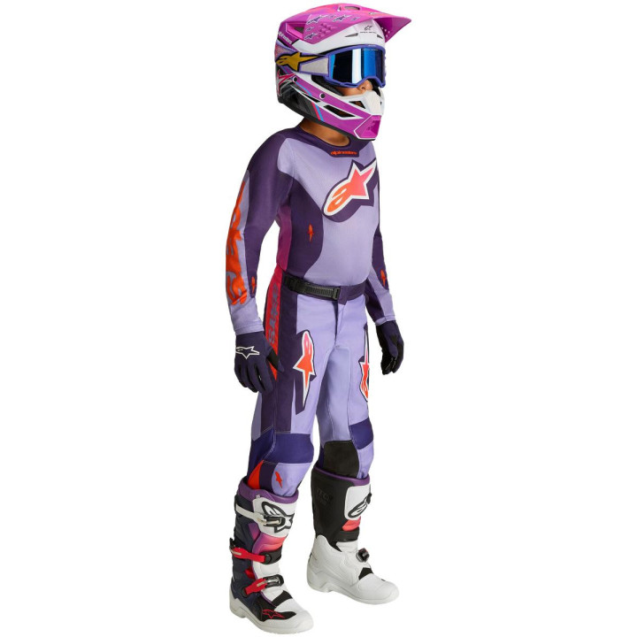 Tenue Alpinestars Enfant Fluid Hunt violet/rose | Oxmoto