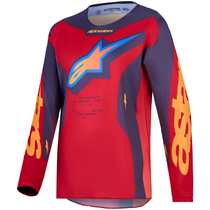 Tenue Alpinestars Enfant Fluid Hunt rouge/gris | Oxmoto