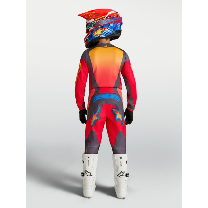 Tenue Alpinestars Enfant Fluid Hunt rouge/gris | Oxmoto