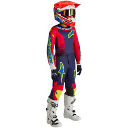 Tenue Alpinestars Enfant Fluid Drag bleu/rouge | Oxmoto