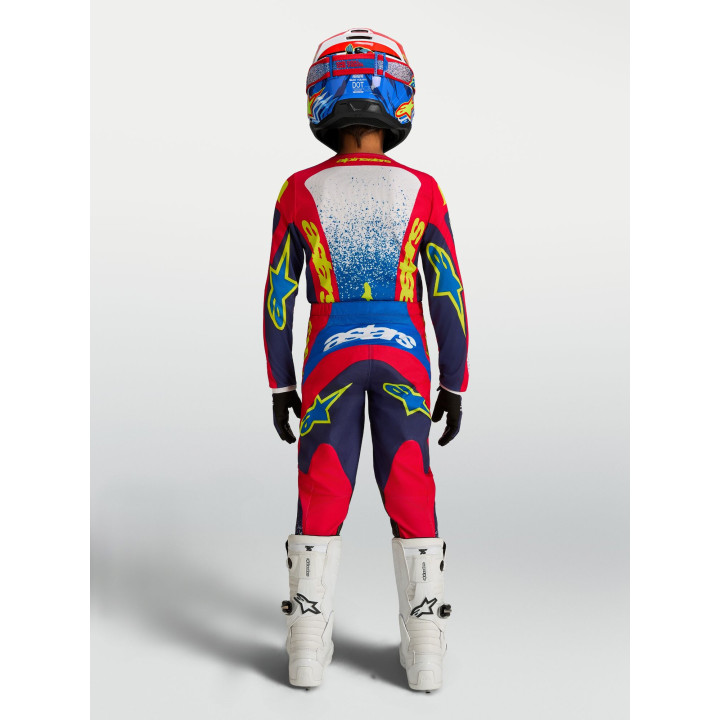 Tenue Alpinestars Enfant Fluid Drag bleu/rouge | Oxmoto