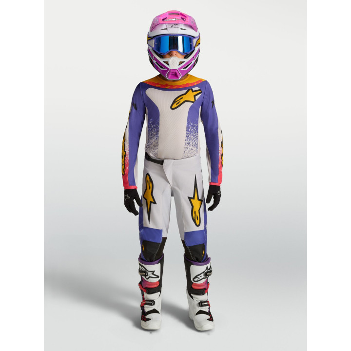 Tenue Alpinestars Enfant Fluid Drag blanc/bleu | Oxmoto