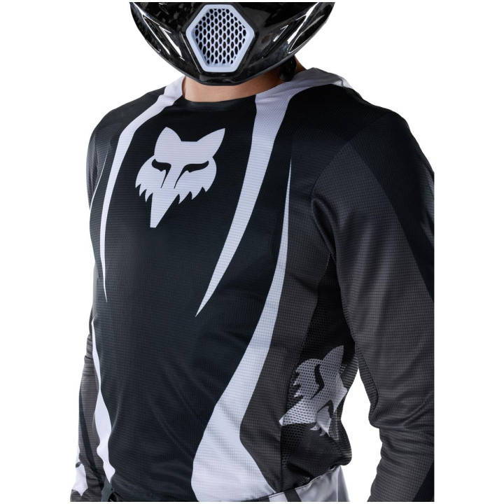 Tenue FOX Flexair Thorn noir/blanc | Oxmoto