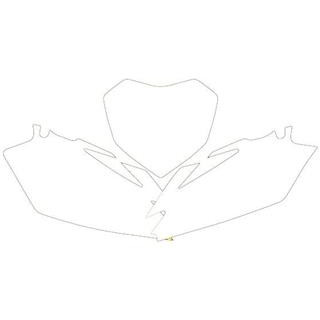 Fonds de plaque Blackbird blanc Honda crf250r/450r | Oxmoto
