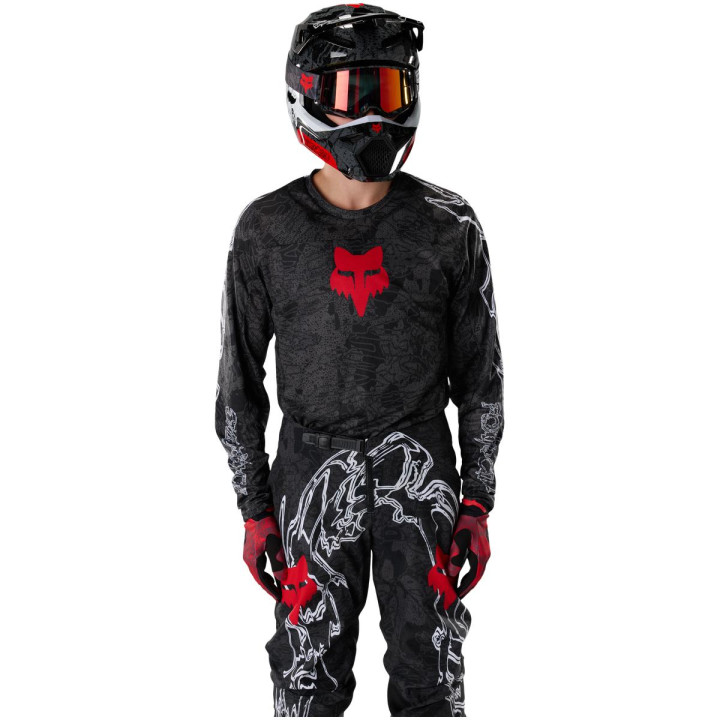 Tenue FOX 180 Abyss noir | Oxmoto