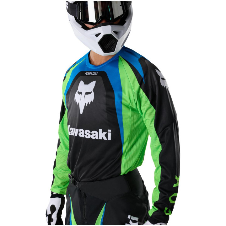 Tenue FOX 180 Kawasaki noir | Oxmoto