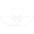 Fonds de plaque Blackbird blanc Suzuki rm-z450 1082062002