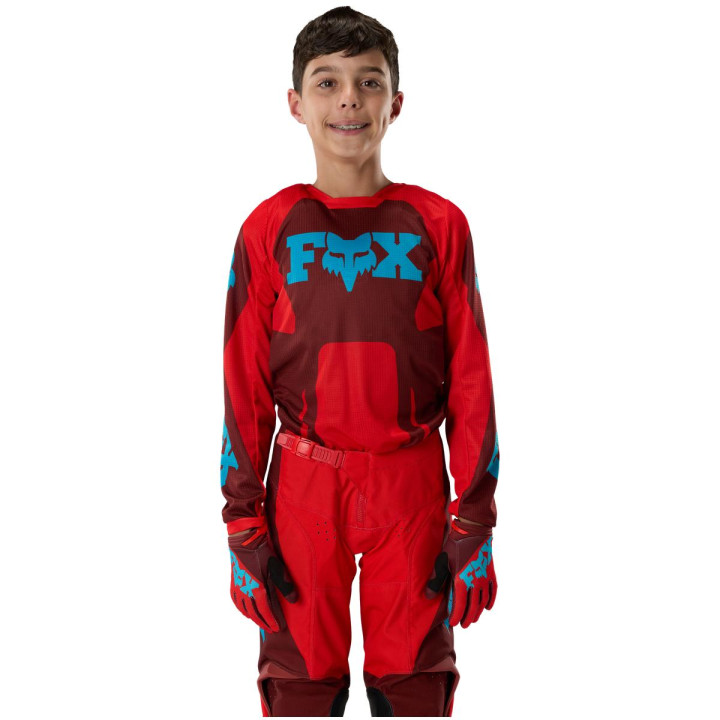 Tenue enfant FOX 180 Raid rouge | Oxmoto