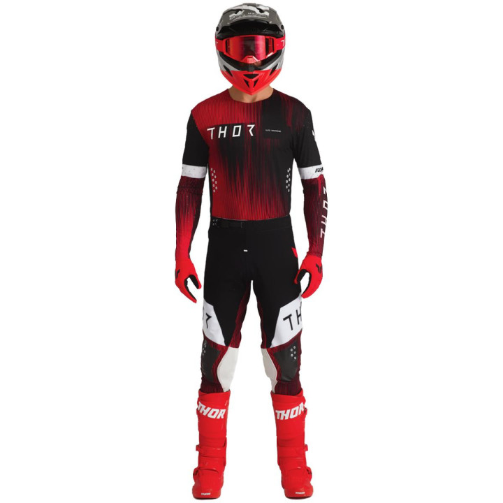 Tenue Thor Sportmode Vanish Noir/Rouge | Oxmoto
