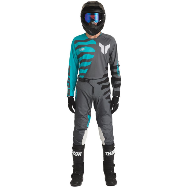 Tenue Thor Launchmode Shredder gris/Aqua | Oxmoto