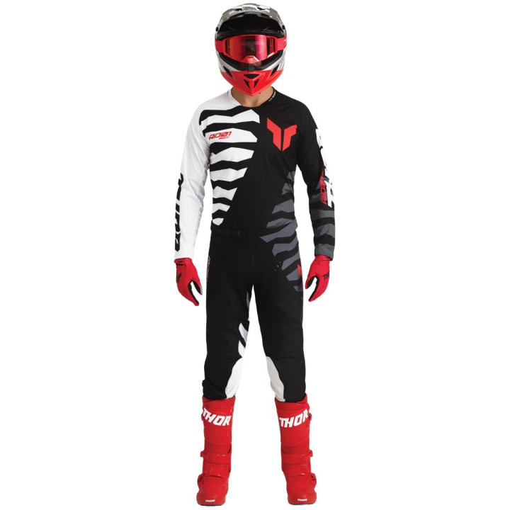 Tenue Thor Launchmode Shredder Noir/Blanc | Oxmoto