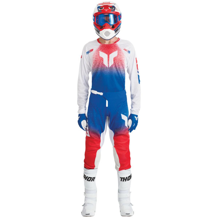 Tenue Thor Launchmode Air Darkside Blanc/Bleu | Oxmoto