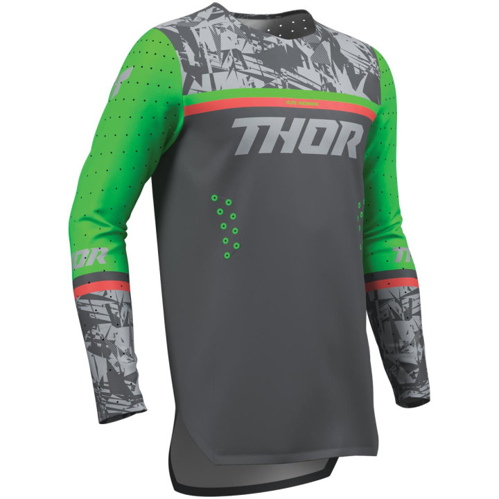 Tenue enfant Thor Sportmode Punkd gris/Vert | Oxmoto