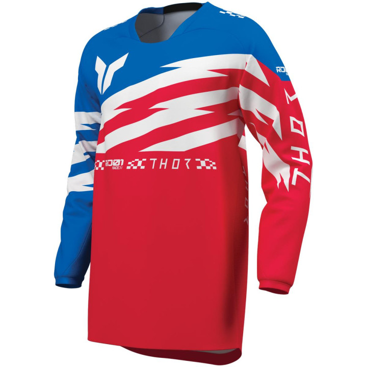 Tenue enfant Thor Launchmode Shockie Rouge/Bleu | Oxmoto