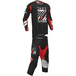 Tenue enfant Thor Launchmode Futura Noir/Rouge | Oxmoto