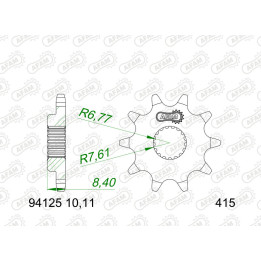 Pignon AFAM acier standard - 415 94125-11 | Oxmoto