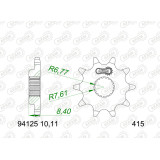 Pignon AFAM acier standard - 415 94125-11 | Oxmoto