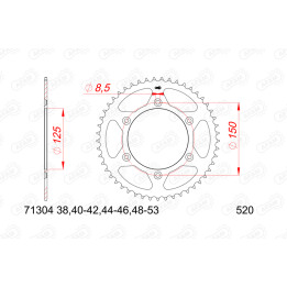 Pignon AFAM acier anti-bruit - 520 73303NR-16 | Oxmoto
