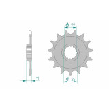 Pignon AFAM acier standard - 520 37400-13 | Oxmoto