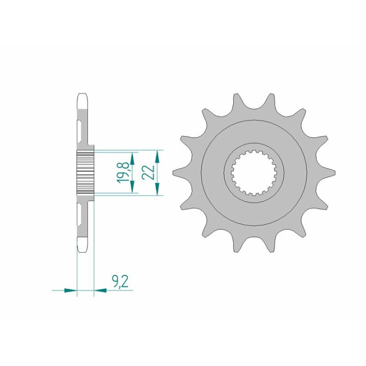 Pignon AFAM acier anti-boue - 520 24305+13 | Oxmoto