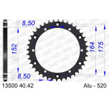 Couronne AFAM alu standard - 520 13500K-40 | Oxmoto